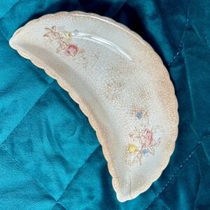 Bone Dish Vintage Cottage Core‎ Boho Trinket Jewelry Dish Floral Decorative tray